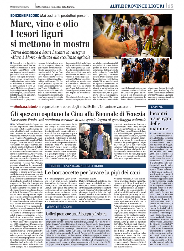 Mare, vino e olio. I tesori liguri si mettono in mostra