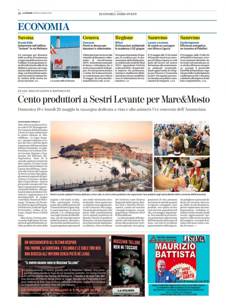 Centro produttori a Sestri Levante per Mare&Mosto