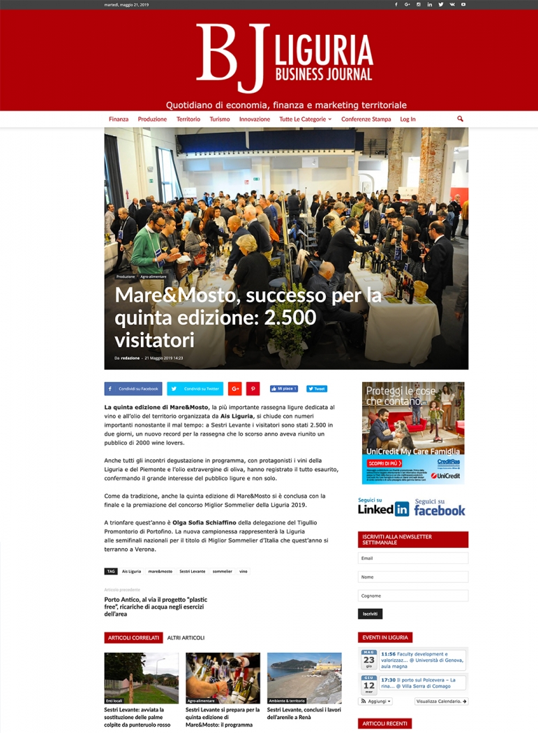 Mare&Mosto, successo per la quinta edizione: 2.500 visitatori