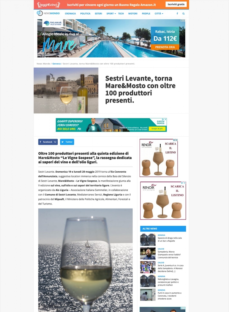 Sestri Levante, torna Mare&Mosto con oltre 100 produttori presenti.