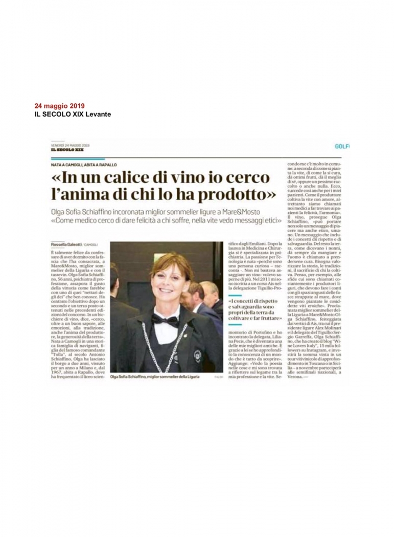 In un calice di vino io cerco l'anima di chi lo ha prodotto